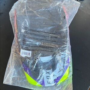 Fox men’s  Helmet Visor - Black, Purple, neon yellow